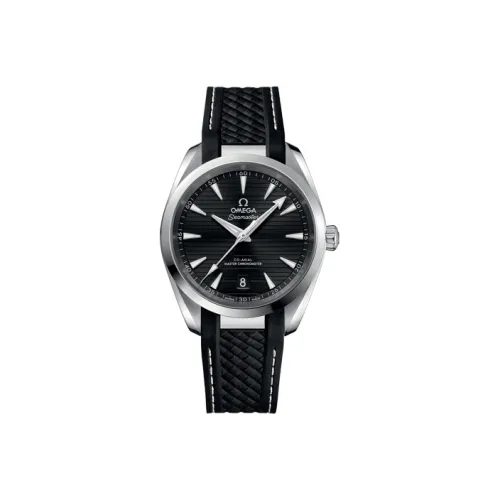 OMEGA AQUA TERRA 150 метров Автоматический Механический Механизм Мужские Часы Часы 38 мм Черный Циферблат Корпус из Нержавеющей Стали