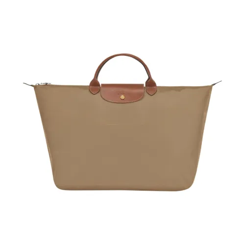 LONGCHAMP Le Pliage Полиамид Холст Пельмени Сумка Путешественная Большая Унисекс Песочный Серый