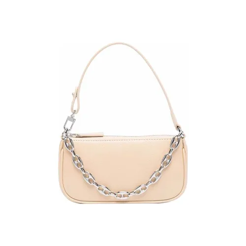 By Far Mini Rachel Кожаный клатч большой женский светлый умбра