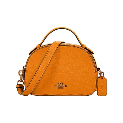 Coach Serena Крестовая текстура Кожа Маньтоу Сумка Сумка-купол Сумка Сумка через плечо Маленькая Сумка через плечо