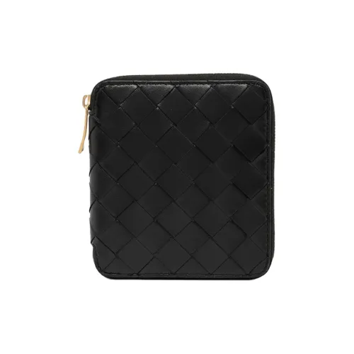 Bottega Veneta Sheepskin Cow Leather Coin Purse Women's