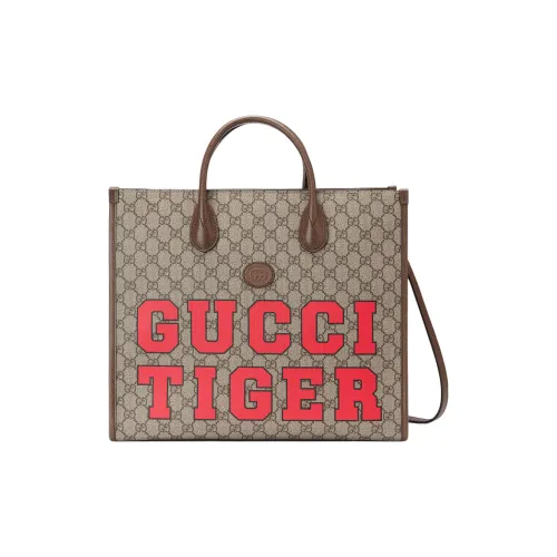 GUCCI Canvas с кожаными вставками сумка-тоут сумка для покупок сумка через плечо сумка унисекс цвет эбеновый и красный