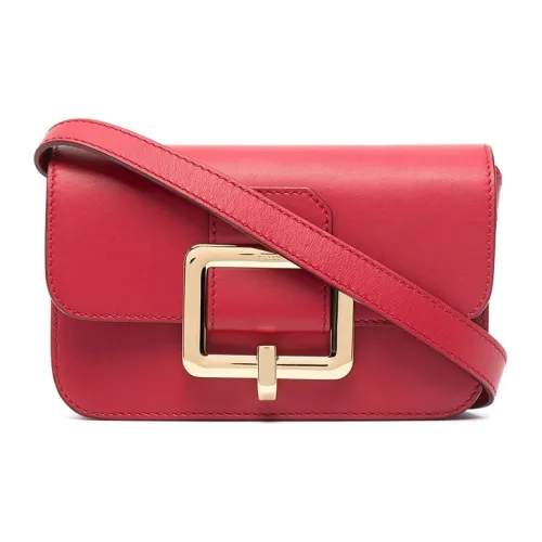 BALLY Кожа Маленькая Квадратная Сумка Ручная Сумка через плечо Бананка Маленькая Женская Красная