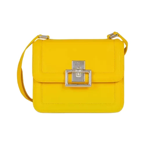 Furla Villa Кожа Коровья кожа Маленькая квадратная сумка Сумка через плечо Мини Женская Ярко-желтая