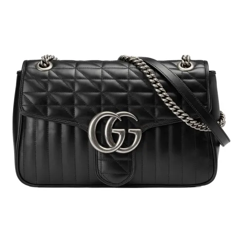 GUCCI Marmont Кожа Сумка через плечо Средняя Женская Черная