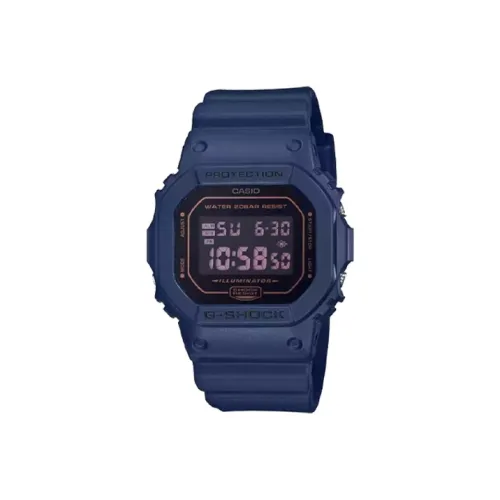 CASIO G SHOC Коллекция Кварцевый механизм Смольный ремешок Часы Мужские Черный циферблат DW 5600BBM 2 Синий