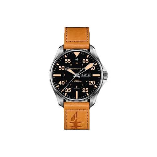 HAMILTON Автоматический Механический Механизм Мужские Часы 46 мм Черный