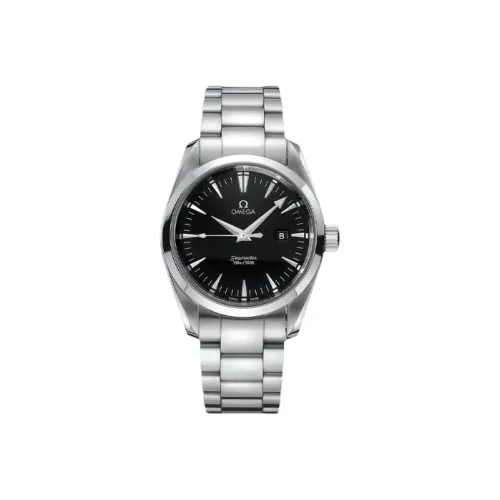 OMEGA Quartz Механизм Мужские часы AQUA TERRA 150 метров 39,5 мм Черные