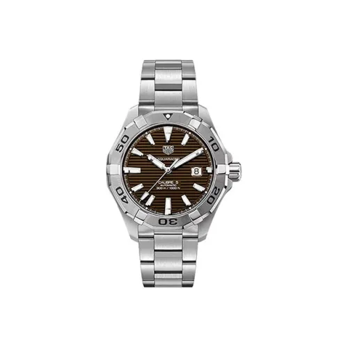 TAG HEUER Автоматический Механический Механизм Мужские Часы из Коллекции Aquaracer 43 мм Кофейного Цвета