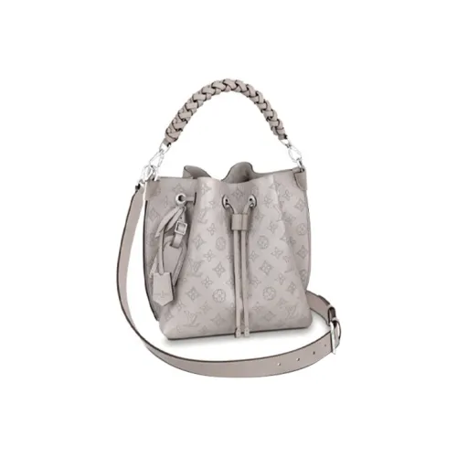LOUIS VUITTON Телячья кожа Ведрообразная сумка Сумка на шнурке Сумка через плечо Сумка для женщин Мышка Серый