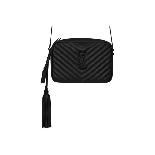 SAINT LAURENT Натуральная кожа Camera Сумка Сумка через плечо Женская Черная