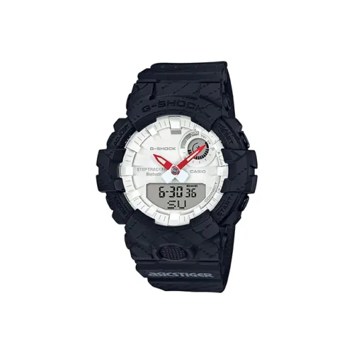 CASIO Asics Tiger Collaboration G SHOCK Collection Кварцевый механизм Смольный ремешок Часы Мужские Белый циферблат