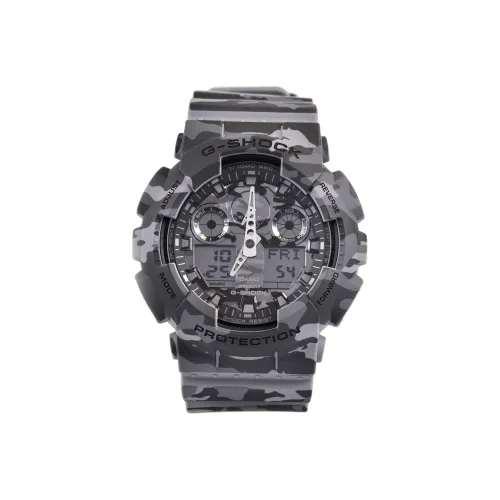 Casio Кварцевый механизм Мужские часы Liquid Crystal/Analog Dual Display Series 55мм*51,2мм Серый