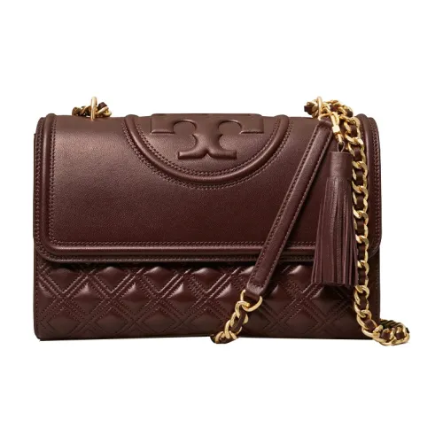 TORY BURCH Fleming Sheepskin Crossbody Bag Large Women's Dark Red