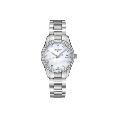 LONGINES Quartz Механизм Женские Часы Conquest Classic Collection 34 мм Белые