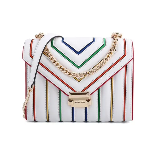 MICHAEL KORS Whitney Кожа Конверт Сумка через плечо Большая Женская Белая