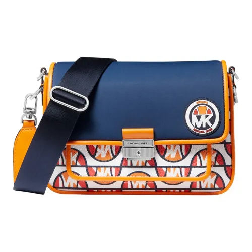 MICHAEL KORS x ellesse Коллаборация Искусственная кожа Сумка через плечо Средний Женский Темно-синий Оранжевый
