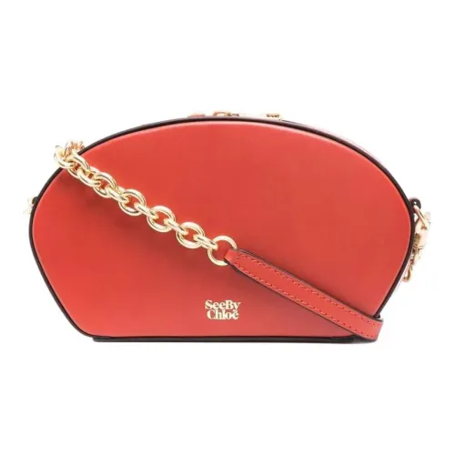 See By Chloe Сумка через плечо из коровьей кожи маленькая женская оранжево-красная