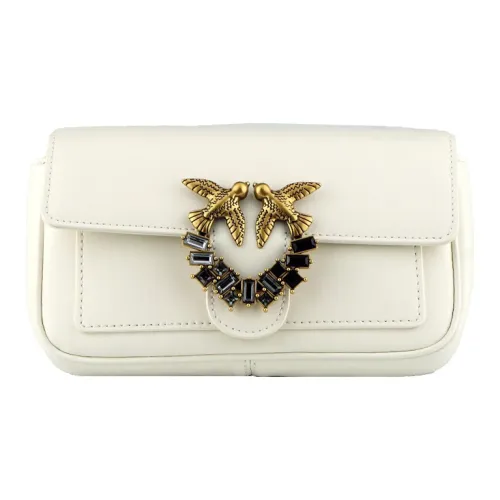 PINKO Pocket Love Коровья кожа Bird Сумка Swallow Сумка Сумка через плечо Маленькая Women's White