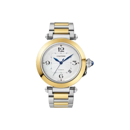 Cartier Часы Pasha De Cartier 41 Мм, Механизм С Автоматическим Подзаводом, Желтое Золото И Сталь, Два Сменных Браслета: Металлический Браслет И Ремешок Из Кожи