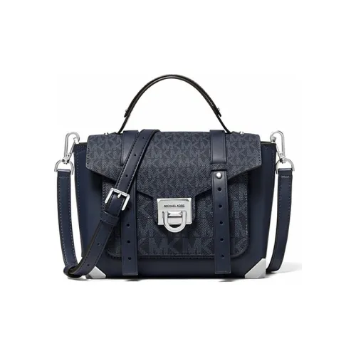 MICHAEL KORS Manhattan Кожа Через плечо Сумка Средний Женский Темно-синий