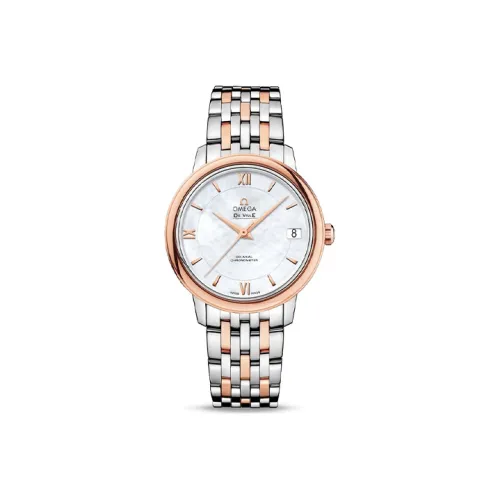 OMEGA Автоматический Механический Movement Женские Часы Elegant Saucer Series 32,7mm*9,5mm Белый