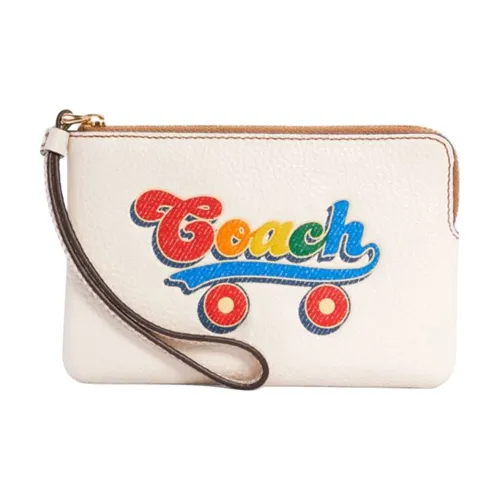 COACH Corner Zip PVC клатч маленький женский с принтом