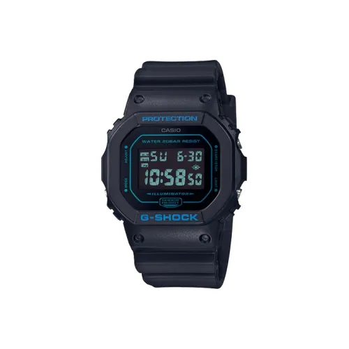 CASIO Кварцевый механизм Смола Ремешок Часы Мужские Черный Циферблат DW 5600BBM 1