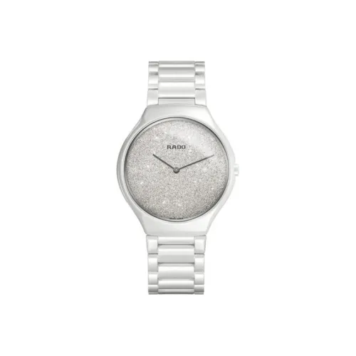 RADO Кварцевый механизм Женские часы 39 мм Белый циферблат Керамика Ремешок R27007092