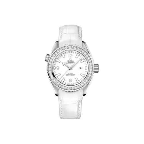 OMEGA Seahorse Series Ocean Universe Автоматический Механический Механизм Женские Часы 37,5 мм Белый Циферблат Кожаный Ремешок