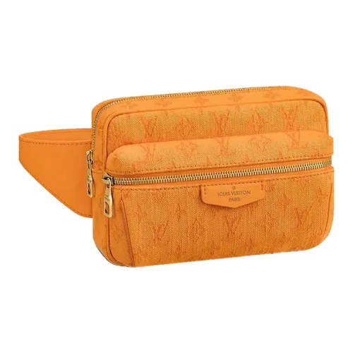 LOUIS VUITTON На открытом воздухе Кожа Бананка Мужской Апельсин