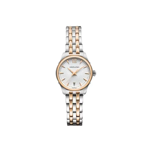 HAMILTON Jazz Series Кварцевый механизм Женские часы 30 мм Белый циферблат Корпус из нержавеющей стали Ремешок из нержавеющей стали
