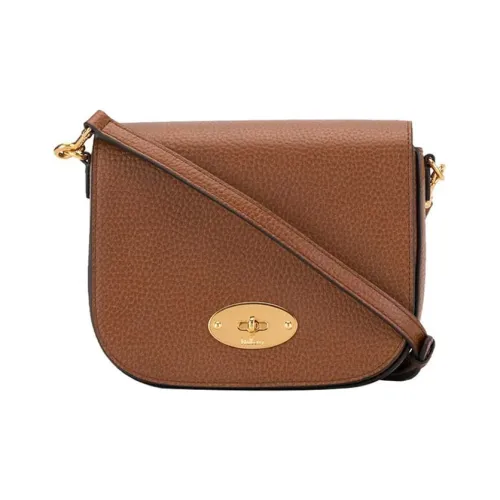 Mulberry Сумка через плечо из крупнозернистой текстуры коровьей кожи женская коричневая