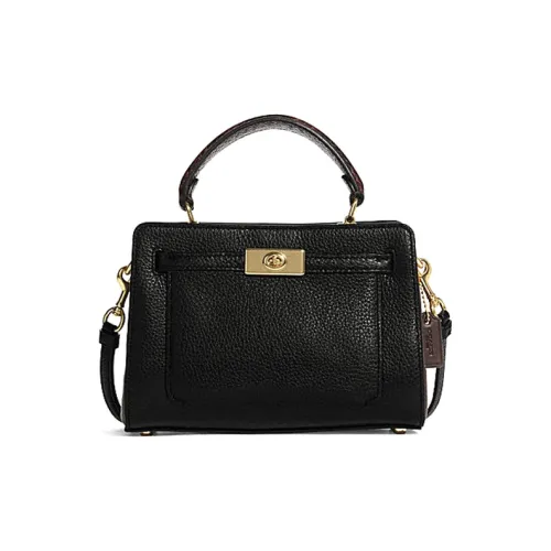 COACH Lane Галечная кожа с принтом "Змеиный" кожаная сумка через плечо маленькая сумка через плечо черная женская