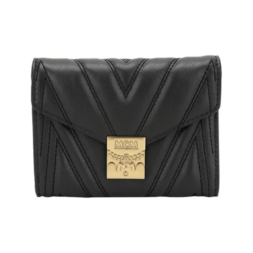 MCM Patricia Visetos Кожа Кошелек Унисекс Черный