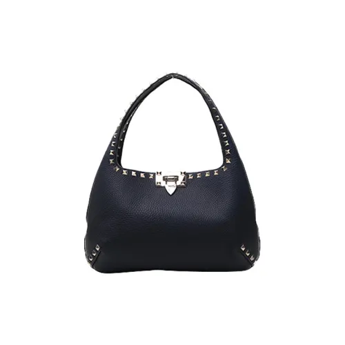 Valentino Сумка из коровьей кожи с одним плечевым ремнем женская черного цвета