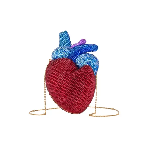 GUCCI Broadway Эмаль Металл с Стеклянными Бусинами Сердце-Формированная Сумка Ручная Сумка через плечо Женская Красная Синяя
