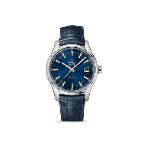 OMEGA Автоматический Механический Часы Мужские Saucer Fly Series HOUR VISION 41 мм Синий