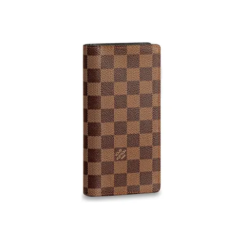 LOUIS VUITTON Brazza Canvas Leather Wallet Standard Men's Brown