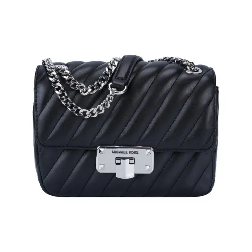 MICHAEL KORS Peyton Искусственная кожа Портативная Сумка через плечо Маленькая Женская Черная