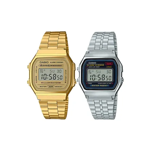 CASIO Watch Collection Блок Кварцевый механизм Нержавеющая сталь Ремешок Часы Унисекс Золотой циферблат