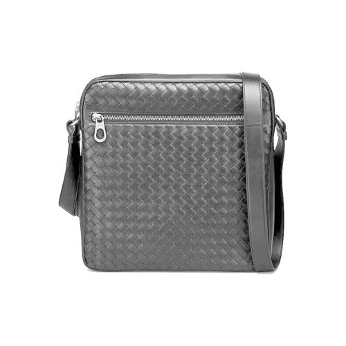 Bottega Veneta Сумка через плечо из коровьей кожи Мужская Серого цвета