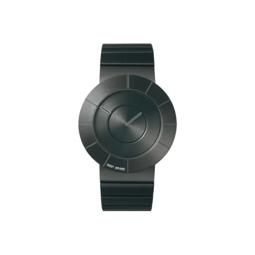 ISSEY MIYAKE TO Series Кварцевый механизм Нержавеющая сталь Ремешок Часы Мужские Черный циферблат