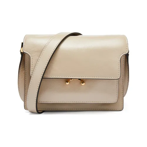 MARNI Основная часть Коровья кожа Сумка через плечо Сумка на плечо Женская Светло-серый