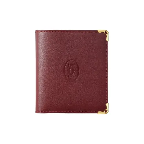 Cartier Кошелек из коровьей кожи женский бордовый