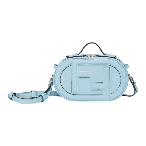 FENDI O'Lock Телячья кожа Camera Сумка Сумка Сумка через плечо Сумка через плечо Мини Женская Светло-синяя