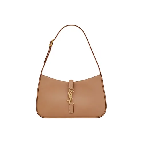 SAINT LAURENT LE5A7 Растительное дубление кожа Сумка через плечо сумка-хобо сумка сумка через плечо Женская Коричневая Золотая