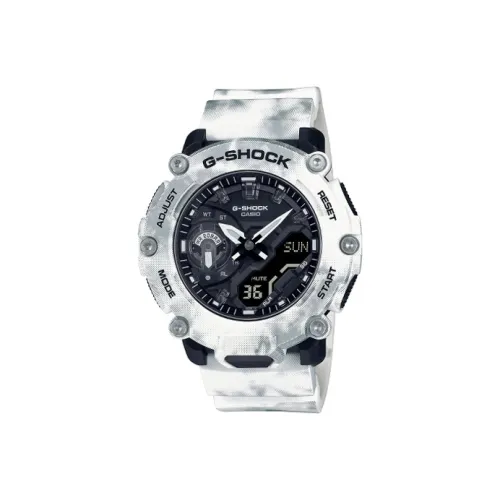 CASIO Liquid Crystal Analog Dual Display Series SHOCK Snow Camouflage Collection Кварцевый механизм Resin Strap