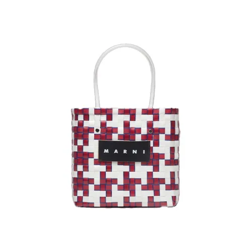 MARNI Сумка из коровьей кожи сумка для покупок унисекс белый красный