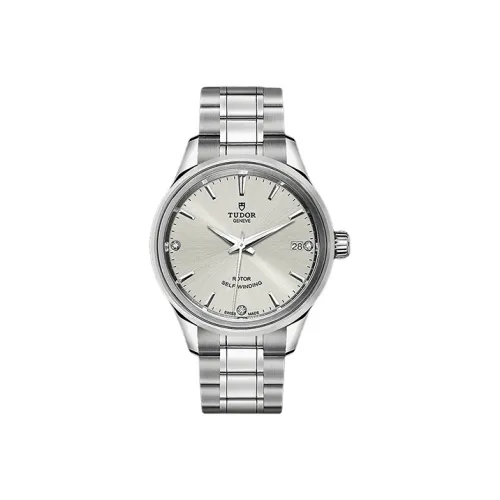 TUDOR Автоматический Механический Движение Женские Часы Wind Style Collection 34мм*34мм Серебряные